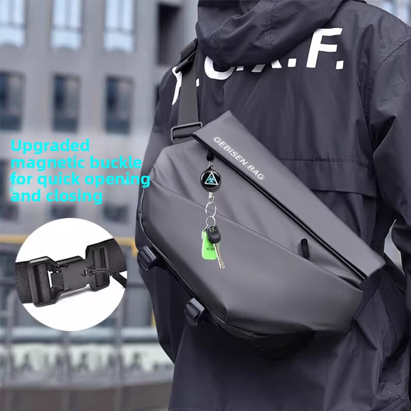 Commuter Cycling - حقيبة كروس للرجال بمشبك مغناطيسي، حقيبة