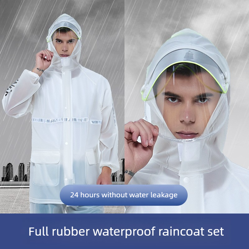 بدلة مطر عاكسة للضوء مكونة من  - مراجعة Cycling Rain Jacket Commute وسعره